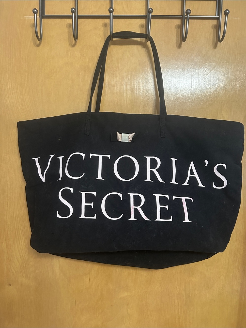 Victoria's Secret Black Tote with White Logo